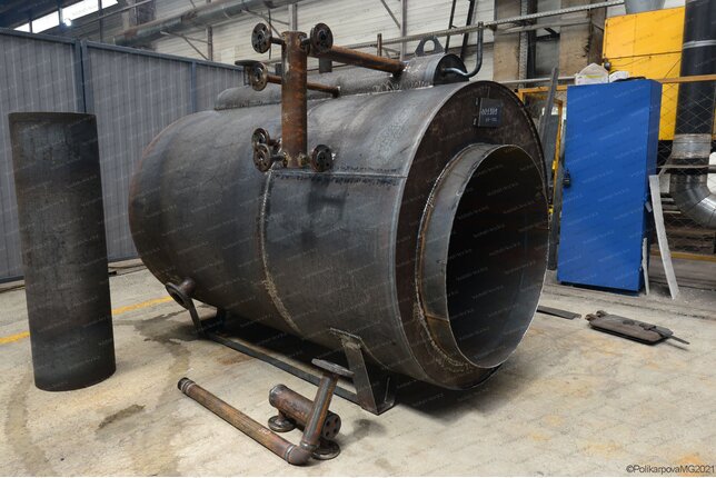 Дизельный паровой котел 1.2 т в час температура пара 170 С изготовление